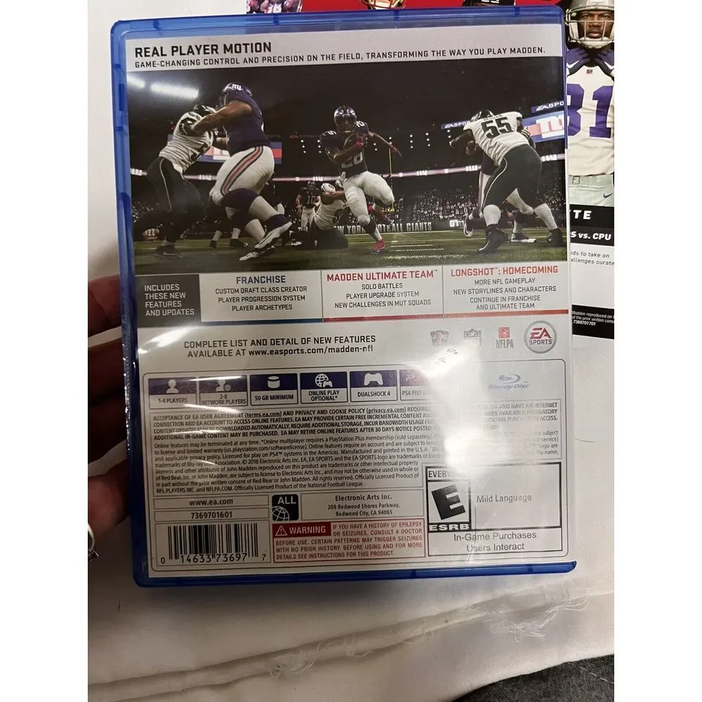 Madden NFL 19 for PlayStation 4‎ Video Game PS 4 Combine Shipping Everyone 0138